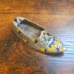 Vintage metal shoe ashtray made in Israel